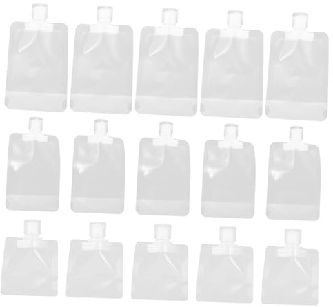 VICASKY 15stücke Duschgel Nachfüllbeutel Quetschbeutel Kosmetiktasche zum Ausdrücken für Shampoo Gesichtsseife Bodylotion Flüssigseife Reise-kosmetiktasche Kosmetikbeutel zum Ausdrücken