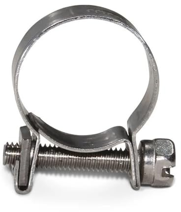 5Pcs/Set Stainless Steel Hose Clamp Adjustable Repair Tool Pipe Ducting Hose Clamp Strap Air Pipe Clips Electrical Fittings(13-15mm)