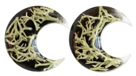 Luna Ohrringe Mit Echtem Grauen Flechten Natürliches Harzschmuck Handgemacht Für Damen | Geschenkidee
