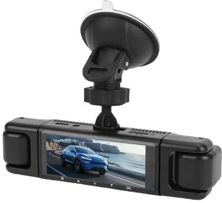 Bewinner 4-Objektiv-Dashcam Vorne Hinten Innen, 1080P HD WiFi Weitwinkel-Dashboard-Kamera-Recorder für Autofahren, Parküberwachung, 360 Grad Verstellbares Winkel-Loop-Aufnahmesystem