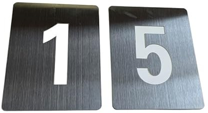 husnummer, 10 st väggschabloner i rostfritt stål, 100 mm, målningssiffror, golvmärken, 0 till 9