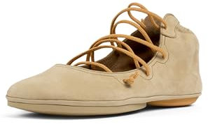 Camper Right Nina K400194, Botines con Cordones Mujer, Beige Medio 030, 42 EU