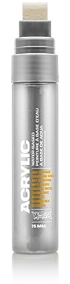 Montana ACRYLIC WATER BASED PAINT MARKER 15mm, outline silver