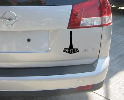 Adhesivo para coche, diseño del martillo de Thor, Liga Viking, color negro