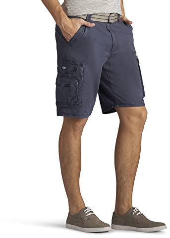 Lee Men's Dungarees New Belted Wyoming Cargo Shorts, Sporting Blue, 38 UK