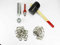 Oval Einschlagstempel Locheisen Hammer 22,5 x 13,5 mm + 50 Ösen Messing Nickel