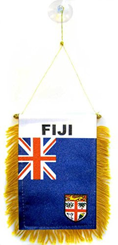 AZ FLAG - Wimpel Fidschi - 15x10 cm - Republik Fidschi Mini Flagge 10 x 15 Cm - Auto Pennant Spezielle Auto