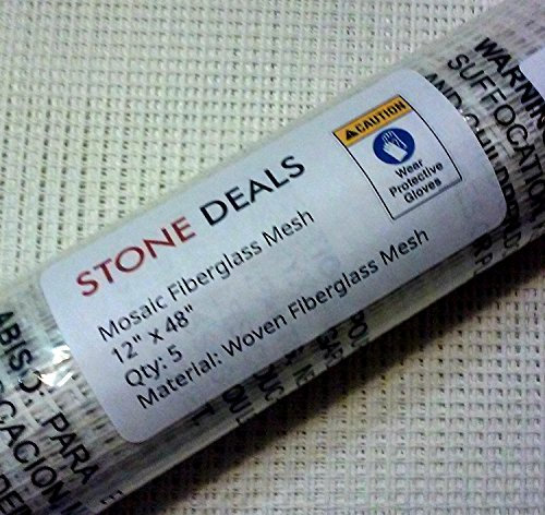 Stone Deals 5 x Mosaik-Mesh-Netz für Fliesen 30,5 x 121,9 cm - 0,6 m², nicht klebend