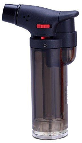 Jet Flame 'Creme Brulee', Küchenbrenner Gas Flambierer,Sturm-Feuerzeug (1x Schwarz) + 1x (Konsumany® Stab- Sturmfeuerzeug 12,5 cm Lang)