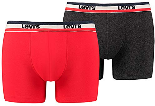 Levi's Herren Boxershorts SPRTSWR Logo Color Boxer Brief, 2er Pack