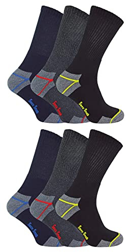 Mens Ultimate Heavy Duty Cushioned Cotton Work Socks for Steel Toe Boots