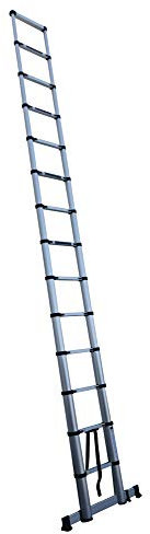 Escalera telescópica de apoyo, extensible, plegable, 13 peldaños