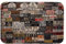 A.Monamour Badematten Badteppiche Badvorleger Alte Oldtimer-Nummernschilder An Der Wand Hintergrund Abstrakte Kunst Flanell Anti-Rutsch Türmatte Runner Teppiche Matte Für Badezimmer Bad Küche 40x60cm