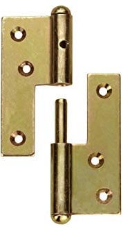 Mobila Cerniere sfilabili Destra 80 mm, Con Perno Fisso, Zincato Giallo, 1 pezzo