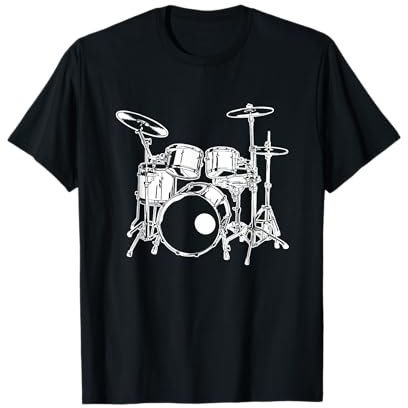 Drummer Schlagzeuger Drum Kit Schlagzeug Rock Musik T-Shirt