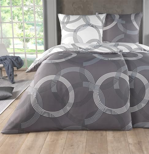 Kuscheli® Bettwäsche 135x200 4 teilig | ÖkoTex Zertifiziert & für Allergiker geeignet |Bettwäsche Set mit je 2 Bettbezügen 135 x 200 & Kissenbezügen 80x80 | modern Karos