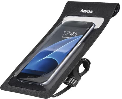 Hama 210573 Slim Haltetasche Fahrrad Passend Fuer (Handy): Universal Breite (max.): 80mm, Schwarz