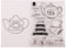 GIVBRO Clear Stamp Seal Stickers Cutting Dies Embossing Templates with Teapot Teacup Flower Pattern DIY Craft Mould for Scrapbooking Decoration