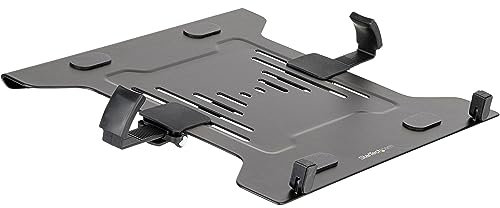 StarTech.com Bandeja VESA para Ordenador Portátil - Soporte Ajustable con Brazo de Monitor para Ordenador Portátil (4,5kg) - con Perforaciones VESA de 75x75 100x100 - Ventilado (Laptop-Arm-Tray)