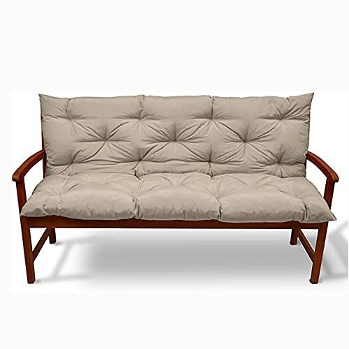 SRHWBF Auflagen Bankkissen Polsterkissen mit Rückenlehne Hollywoodschaukel Bankauflage Gartenbank Bank Sitzkissen&Rückenkissen (Beige Yellow 47x39x4in)