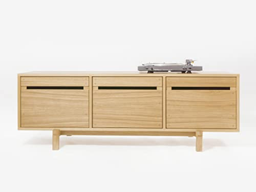 all4all Fernsehschrank Lowboard aus Echteholz Fernsehtisch TV -Schrank Skandinavisch Unterschrank Kommode Sideboard Eiche Holz (Massivholz)