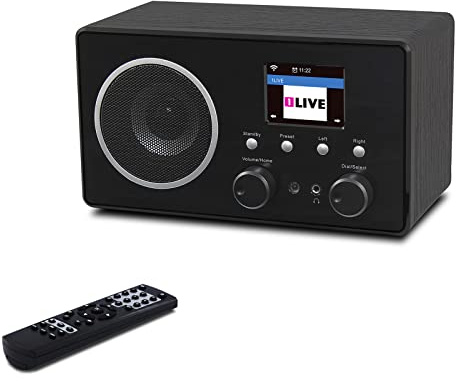 ZXNQ WiFi Internet Radios Bluetooth FM Radio with LCD Display, Alarm Clock, Weather Infor Display, 3.5mm earphone jack