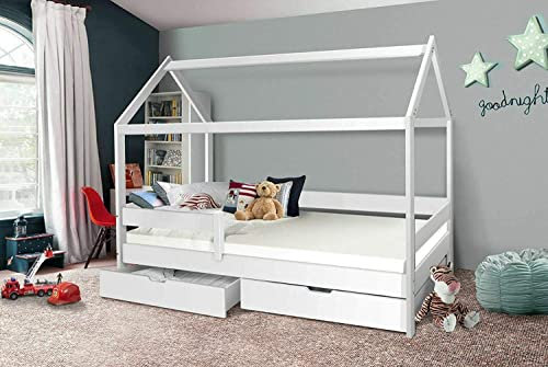 Kinder himmelbett Hausbett Domek (ohne Rolllattenrost, ohne Vorhang)
