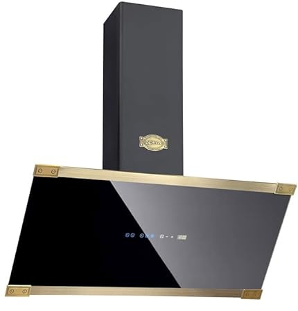 Kaiser AT 9445 | Art Deco 90cm Chimney Cooker Hood | Wall Mounted Kitchen Extractor Hood (Black)