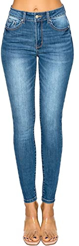WAX JEAN Women's Repreve Butt I Love You Push-Up High-Rise Skinny Jeans, Medium, 7