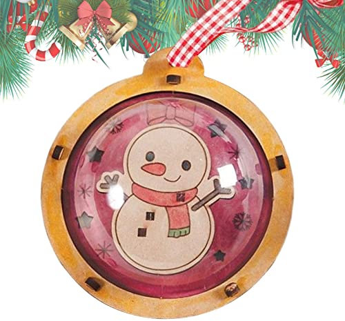 Weihnachtskugel zum Aufhängen aus Holz – rustikale Weihnachtskugel zum Bemalen – handgefertigter Weihnachtsbaum- -Anhänger für Urlaub, festliche Geschenkverpackungen, Partygeschenke
