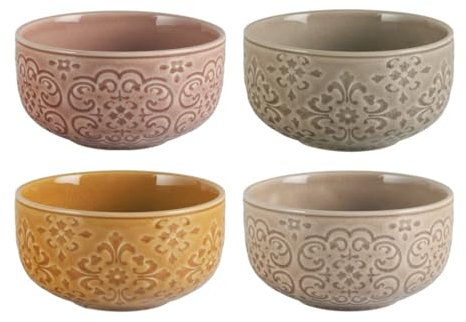 Mathilde M Set aus 4 Schalen aus Steingut