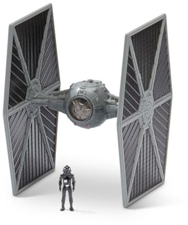 Bizak Star Wars 62610004 Navire 8 cm Tie Fighter Gris et 1 Figurine Incluse
