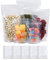 YOFADCI Standbodenbeutel Transparent, Wiederverschliessbare Beutel, Zip Beutel, Gewürztüten, Anwendbar für Nüsse, Getreide, Kaffeebohnen, Teeblätter, Gewürze usw. 9x14cm 100Stück