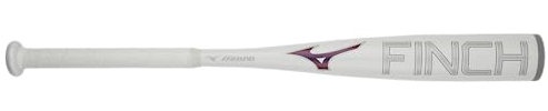 Mizuno Finch Youth Tee Ball - Mazza da softball (-13) | Mazza da softball in alluminio a lancio rapido per ragazze | Bianco iridescente | 12 once | 24 pollici (2400)