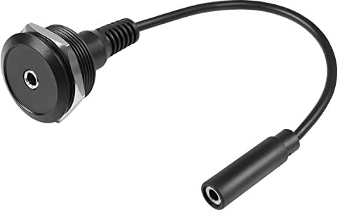 QIANRENON 3,5mm Corto Cavo Audio Adattatore 3,5mm 1/8 TRS Femmina a Femmina Stereo Jack Fissaggio Filettato Rotondo Connettore 3.5mm Cuffie Montaggio Presa, per Collegamento e Estensione Audio Porta