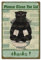 CREATCABIN Schild Mit Schwarzer Katze,Toilettendekoration,Wandkunst,Metallblechschild,Vintage-Retro-Poster,Eisenplaketten,Gemälde Für Toilette,Dekorationen,20x30cm Bitte Schließen Sie Den Deckel