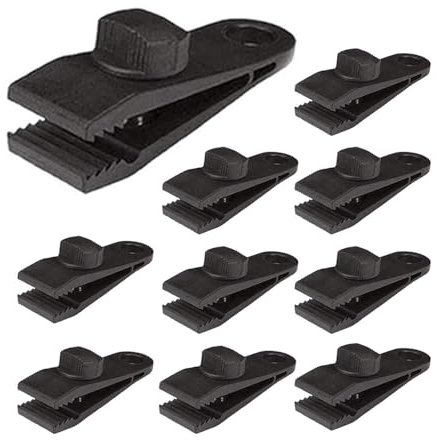 12 Stück Planenspanner Planenclips Verriegelungsgriff Clip - Planenclips Geeignet für Zelte, Abdeckungen, Markisen, Banner, Zeltplanen Clips für Zeltplane Zur Verhinderung Von Sturm, Schwarz