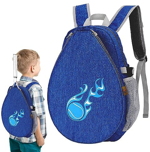 Kaxenig Borsa da Tennis per Bambini - Zaino Porta Racchette con Ampio Spazio - Impermeabile in Tessuto Oxford, Spallacci Regolabili - Ideale per Scuola e Sport