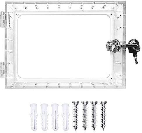 Povxlum Universal Thermostat Lock Box with Key,Clear Thermostat Guard for Thermostat on Wall.5 inch Hx4.72 inch Wx1.65 inch D