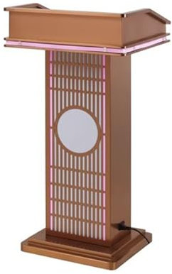 YNAYGDIUGD Stehpult Rednerpult Acryl-Rednerpult, Mobil Schreibpult Stehtisch Pult Laptoptisch, Podium Für Redebüros, Klassenzimmer Für Kirche, Hochzeit, Gesellschaft (Color : Brown)