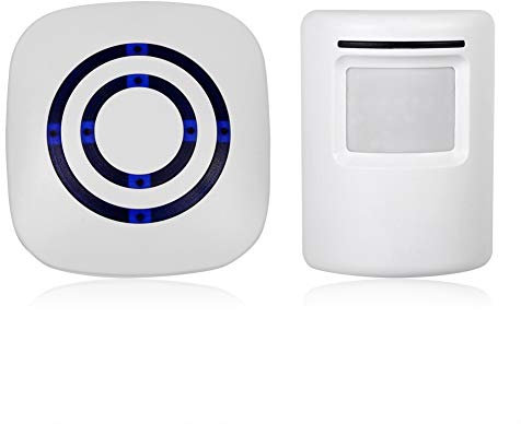 Système D'alarme Avec Détecteur De Mouvement Avec 1 Récepteur Et 1 Capteur, Alarme De Capteur De Mouvement De Patrouille D'allée Sans Fil, Sonnette De Porte à Capteur De Mouvement