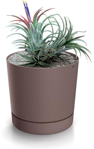 magubo Blumentopf mit Untersetzer, Übertöpfe für Zimmerpflanzen, Pflanzkübel, Übertopf Groß, 35 cm Durchmesser, Elegantes Design für Innen- und Außenbereich (Rotwein, 350)