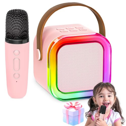Geschenke Mädchen Karaoke Maschine Kinder: Wowstar Karaoke Mikrofon Kinder - Mini Karaoke Set mit Mikrofon - Kinder Spielzeug Geburtstags Geschenke für 3-12 Jahre Mädchen Musikinstrumentzubehör