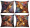 Tucocoo Dekorative Kissenbezüge mit Göttin, 45 x 45 cm, Set mit 4 bunten Blumen, modern, quadratisch, abstraktes Mädchen-Porträt, Überwurfkissen für Sofa, Bett, Auto, Wohnzimmer