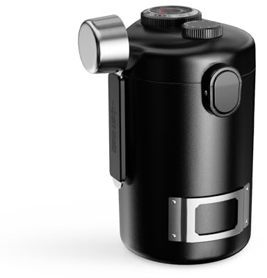 MHW-3BOMBER Gambo Coffee Container 600ML, Airtight Coffee Canister with Humidity Monitor, Coffee Bean storage with date Tracker&Magnetic Measuring Scoop, CO2 One-way exhaust valve, Model: S6140B-OS