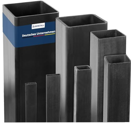 Elbemetall Vierkantrohr Rechteckig 50mm x 30mm x 3mm Länge 1000mm - Rechteckrohr aus S235JR Stahl für Konstruktion, Maschinenbau