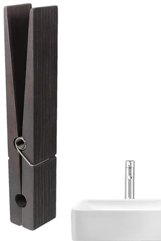 Molletta in legno, mollette giganti in legno con portasciugamani in legno molla, grandi mollette salvaspazio e robuste per soggiorno, lavanderia e camera da letto