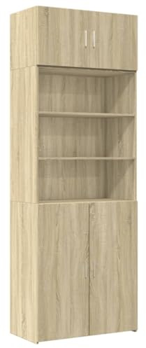 vidaXL Hochschrank Sonoma-Eiche 80x42,5x225 cm Holzwerkstoff