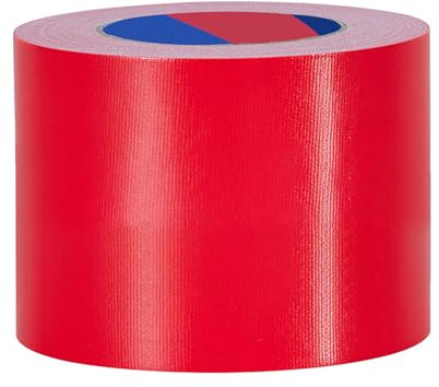 Duccinp Nastro adesivo extra forte, 50 m x 10 cm, impermeabile, per riparazioni, fai da te, artigianato, interni ed esterni, Duct Tape (rosso)