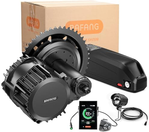 Bafang Moteur Kit 48V 1000W Mid Drive avec C18 LCD écran et 48V17,5Ah Downtube Batterie, BBS HD Kits Moteur Central pour VTT BB68mm vélo de Banlieue,Kit de Conversion vélo électrique